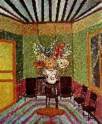 camille van hyfte interior med blommor oil painting artist